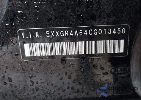 2012 Kia Optima Sx z USA, uszkodzony, nr VIN 5XXGR4A64CG013450